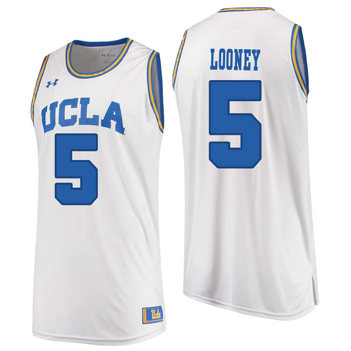 UCLA Bruins 5 Kevon Looney White College Basketball Jersey Dzhi